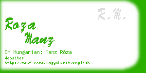 roza manz business card